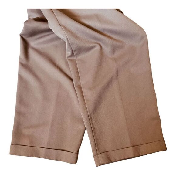 Bill Blass Studio Men's Brown Polyester Rayon Pleated Dress Pant 36/30 - Picture 5 of 10